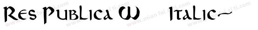 Res Publica W05 Italic字体转换